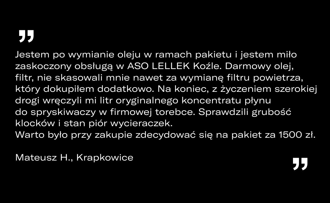 Opinia - pakiety przeglądów, LELLEK