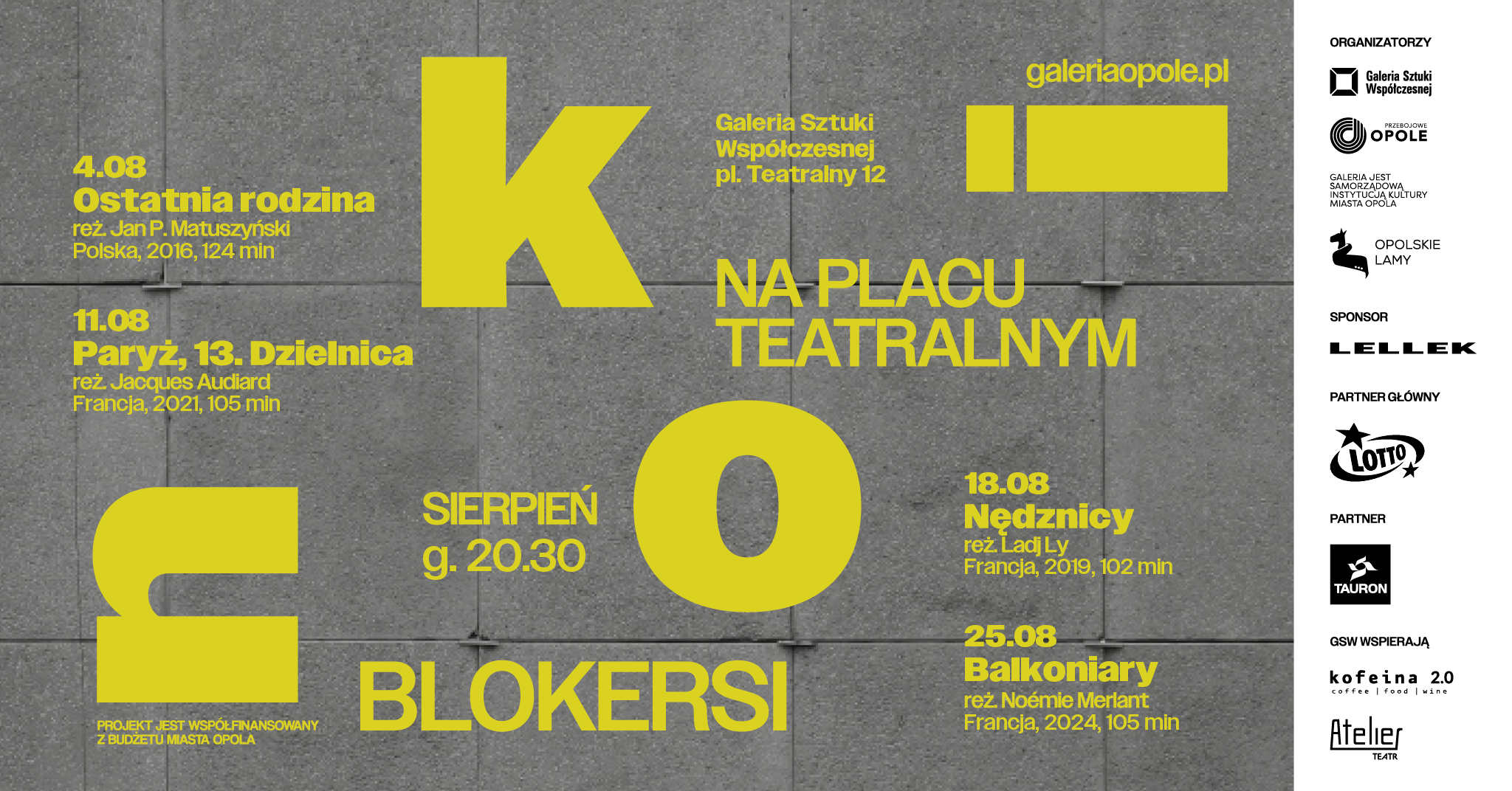 Baner kino - sierpień