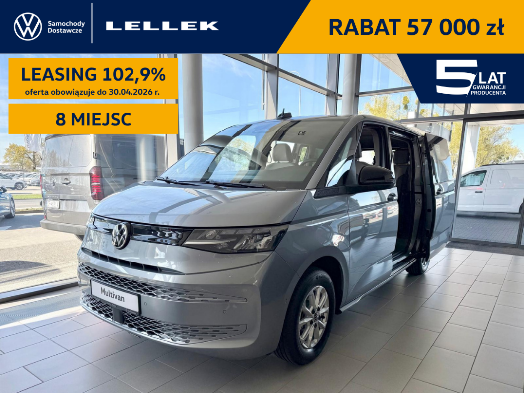 Volkswagen Multivan 2.0 TDI L2 DSG 150 KM FAMILY, hak, 8 miejsc, leasing 104,9%