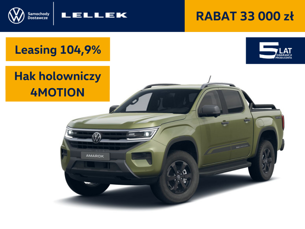 Volkswagen Amarok PanAmericana 3,0TDI V6 240 KM 10-biegowa skrzynia, 4MOTION, leasing 104,9%