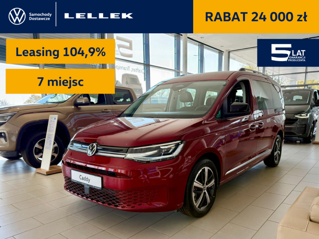 Volkswagen Caddy Maxi 2.0 TDI Style DSG 122 KM, leasing 102,9%, oferta do 30.04.2026