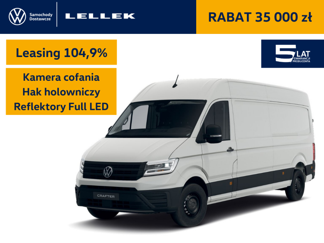 Volkswagen Crafter Furgon  4490mm 2,0TDI 177 KM, leasing 104,9%