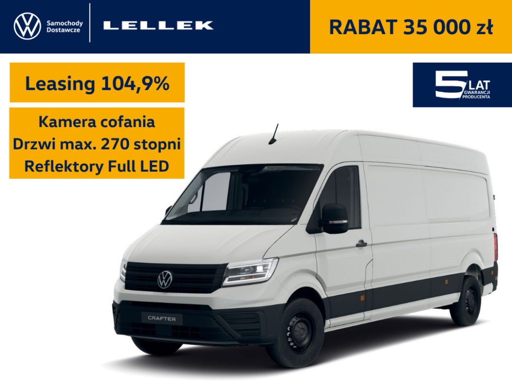 Volkswagen Crafter Furgon  4490mm 2,0TDI 177 KM, leasing 104,9%