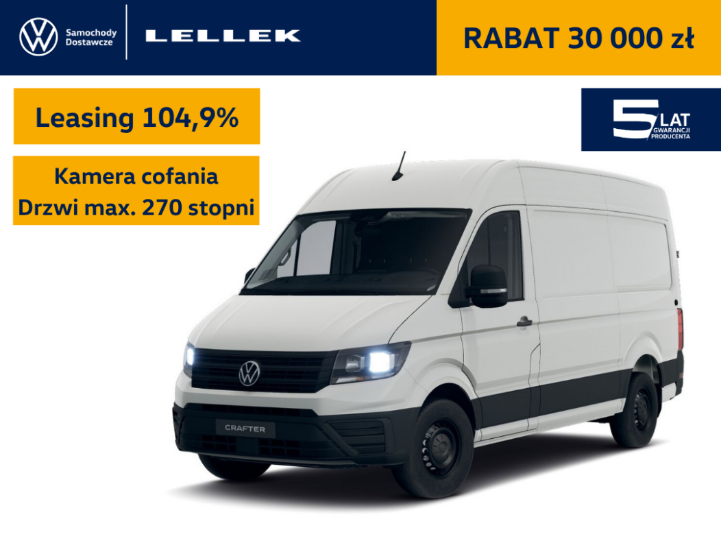 Volkswagen Crafter Furgon  3640mm 2,0TDI 140 KM, leasing 104,9%