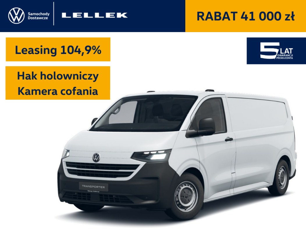 Volkswagen Transporter T7 Furgon  3500mm, 2,0TDI 150 KM, leasing 104,9%