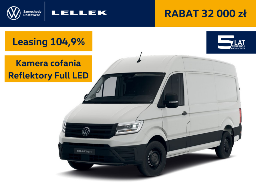 Volkswagen Crafter Furgon  3640mm 2,0TDI 140 KM, leasing 104,9%
