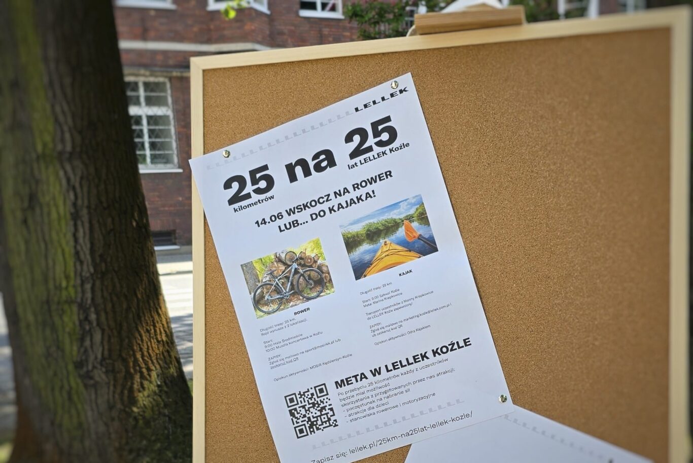 plakat informujący o urodzinach LELLEK Koźle