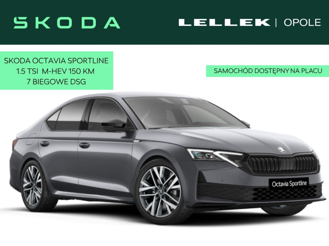 Škoda Octavia Sportline 1.5 TSI m-HEV 150 KM DSG | ACC | Virtual Cockpit | Kamera cofania