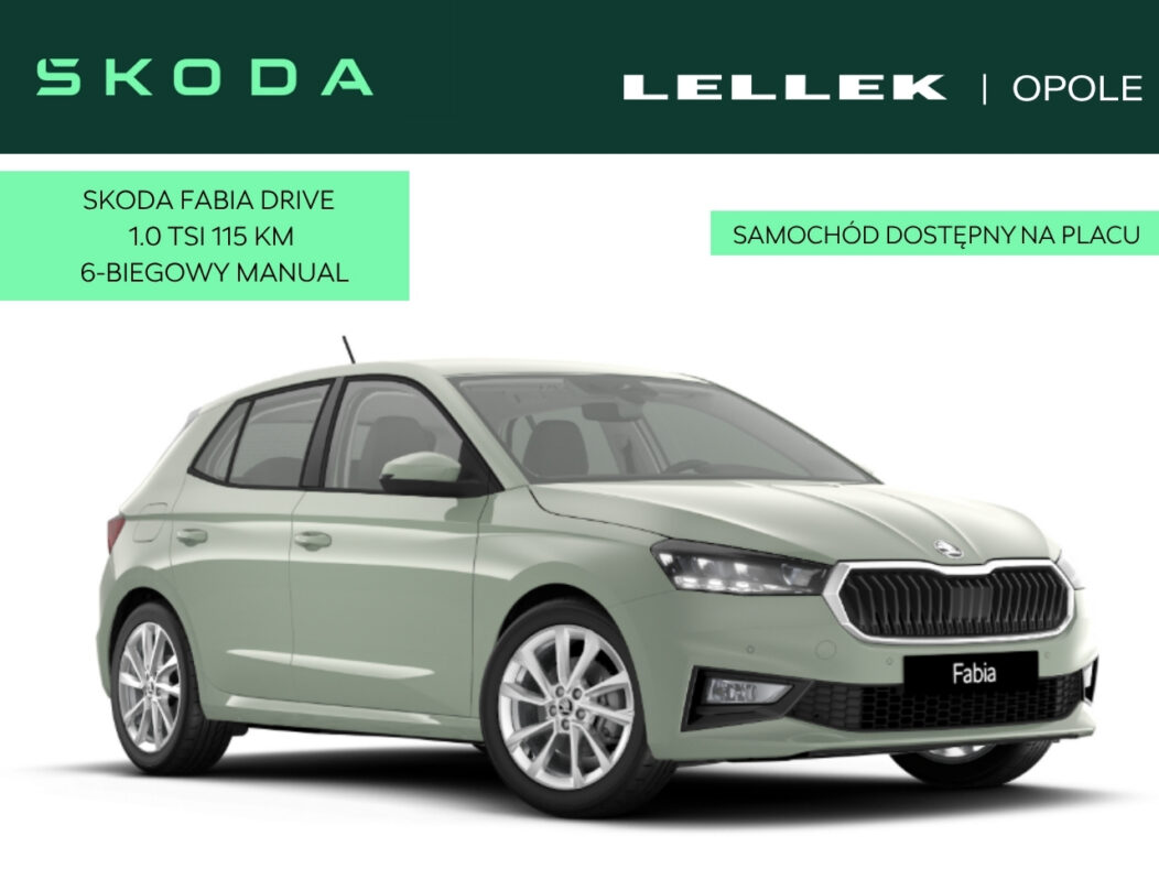 Škoda Fabia Drive 1.0 TSI 115 KM Manual | Kamera cofania | KESSY | Virtual Cockpit