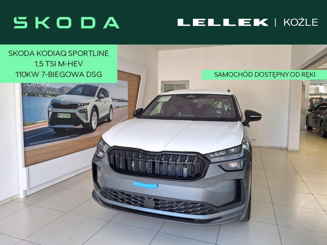 Skoda Kodiaq 1.5 TSI mHEV 4×2 Sportline DSG Zapasowe koło stalowe dojazdowe, Hak holowniczy elektrycznie zwalniany, Pakiet Winter